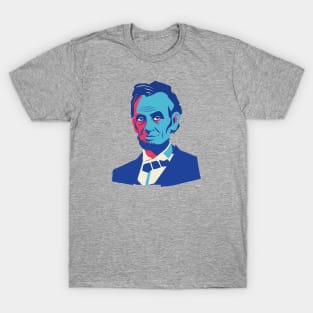 President Abraham Lincoln Pop Art Portrait T-Shirt